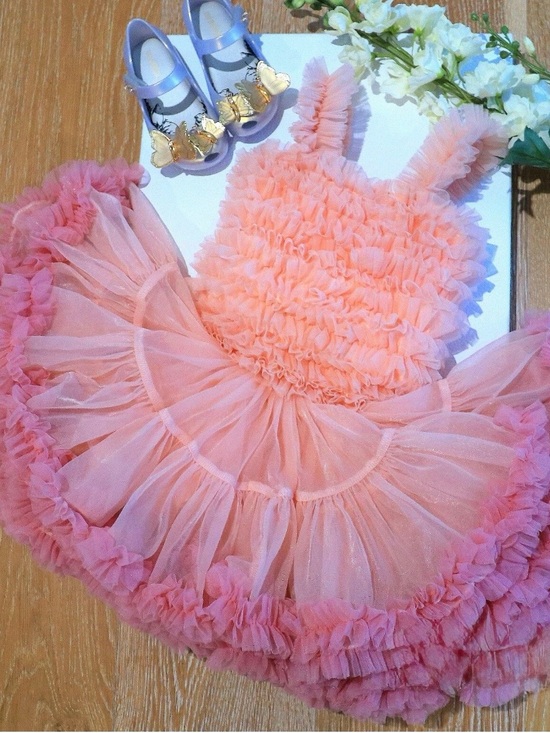 Other - Ruffled Tulle Toddler Layered Dress